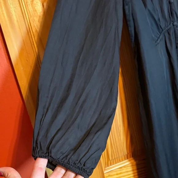 Free People Black Long Sleeve Dress with Lattice Back - Picture 7 of 13